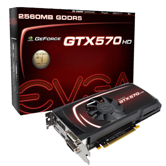 EVGA 2.5GB GeForce GTX 570 HD NVIDIA Graphics Card : image 1