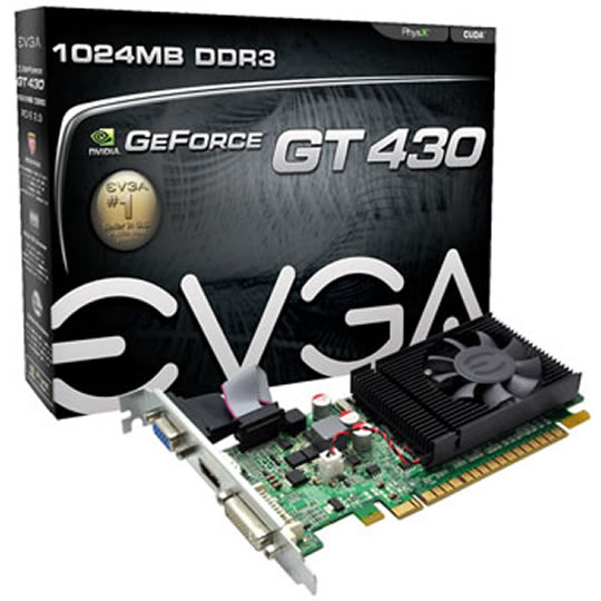 EVGA NVIDIA GT 430 Graphics Card - 1GB : image 1