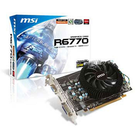 MSI HD 6770 AMD Radeon Graphics Card - 1GB : image 1
