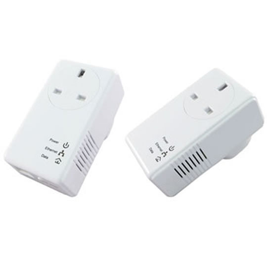 Newlink NL-HP555PTDL 1gbbps Powerline Pass through Homeplug - Dual Pack : image 1