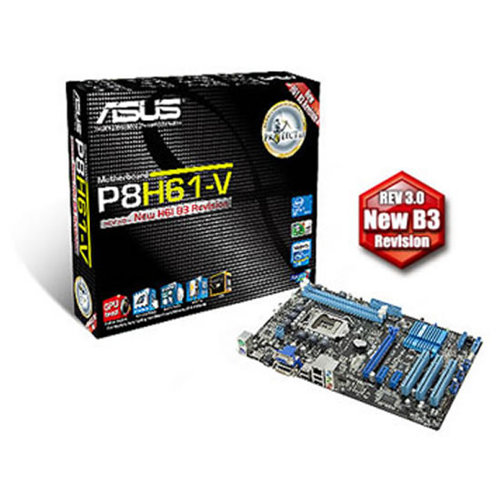 ASUS P8H61-V <REV 3.0> Intel H61 Socket 1155 Motherboard : image 1
