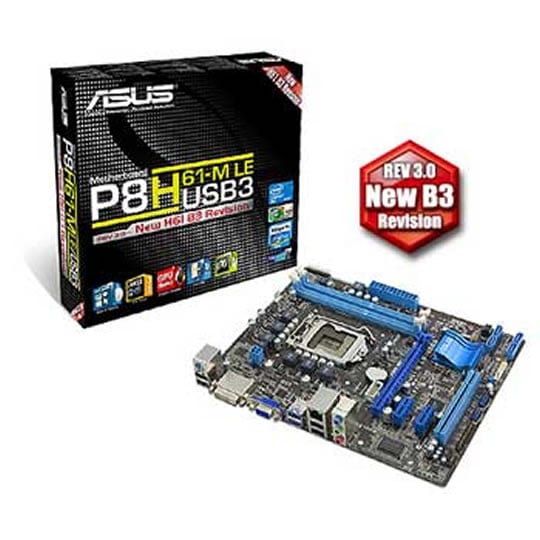 ASUS P8H61-M LE/USB3 REV 3.0 Intel H61 Socket 1155 Motherboard : image 1