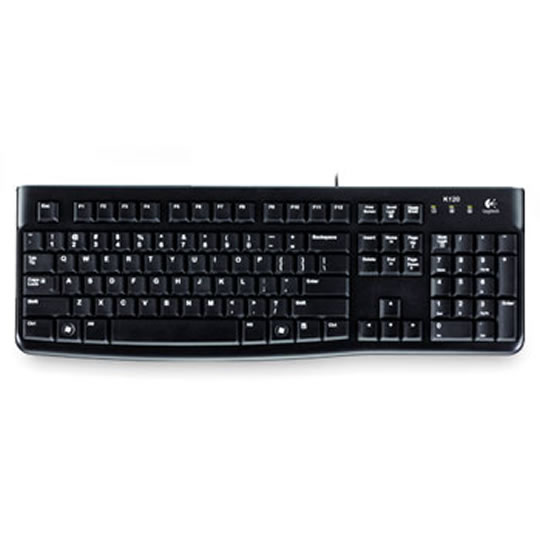 Logitech K120 Keyboard Slim with Full Keys, Spill Resistant USB