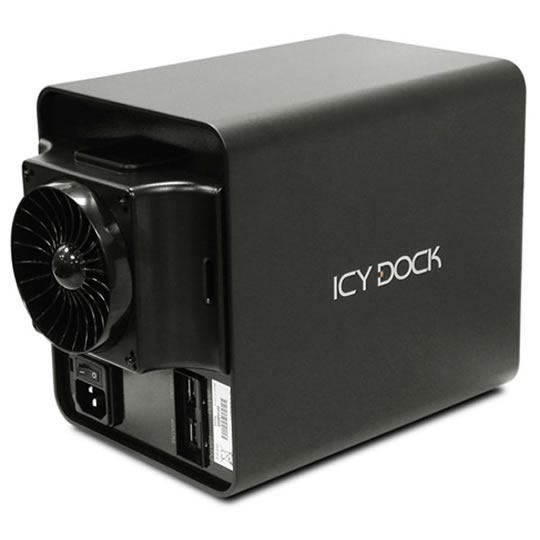 Icy Dock MB561US-4SB-1 4 Bay SATA to eSATA (Port Multiplier) USB Aluminum HDD Enclosure : image 3
