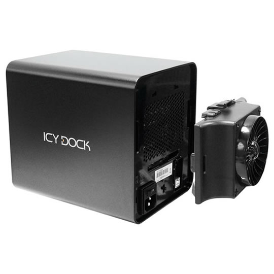 Icy Dock MB561US-4SB-1 4 Bay SATA to eSATA (Port Multiplier) USB Aluminum HDD Enclosure : image 4