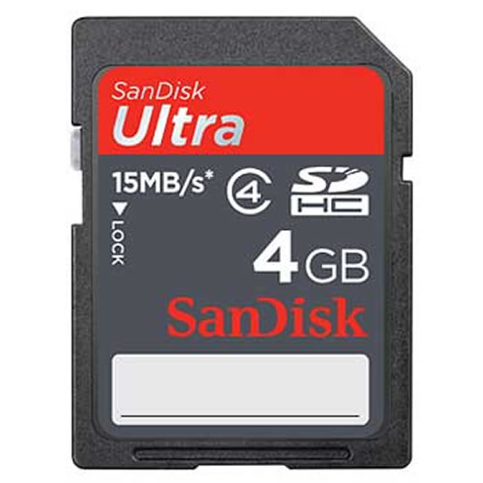 SanDisk Ultra SDHC Secure Digital Memory Card - 4GB : image 1