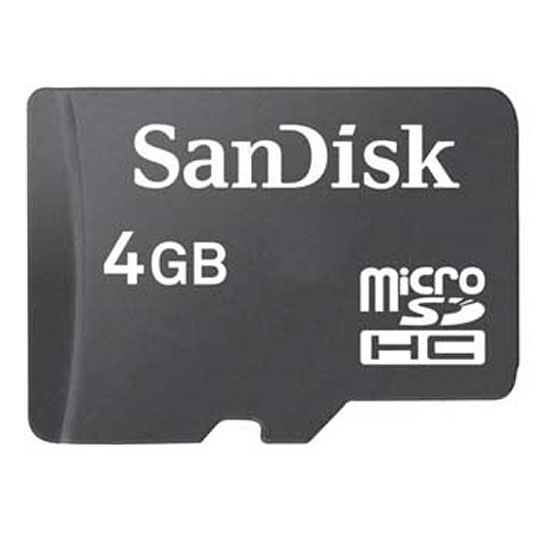 SanDisk microSDHC Card - 4GB : image 1
