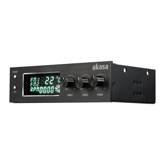 Akasa FC.TRIO 5.25" Triple Fan Controller/Temperature Display : image 1