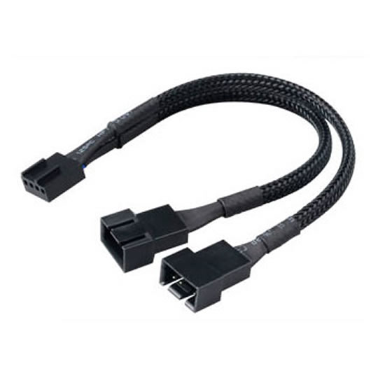 Akasa Premium 4pin PWM 2 into 1 Fan Power Splitter Cable