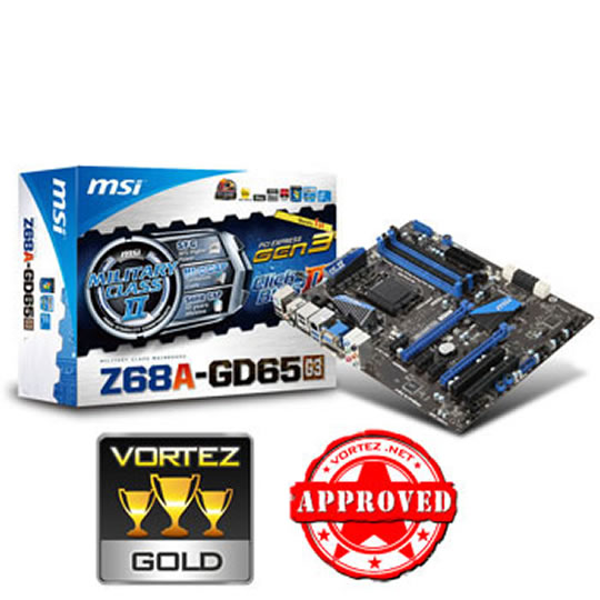 MSI Z68A-GD65 (G3) Intel Z68 Socket 1155 Motherboard : image 1