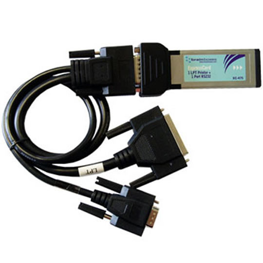 Brainboxes XC-475 1 Port RS232 and 1 Printer Port LPT PCIe ExpressCard : image 1