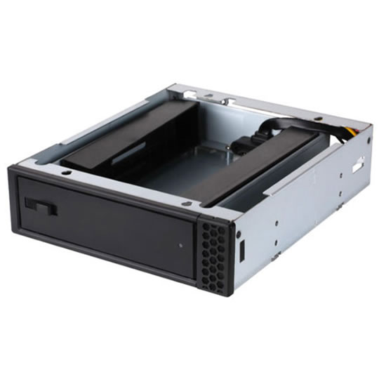 Silverstone SST-FP57B Hotswap Bay Adapter - 5.25" to 3.5" - BLACK : image 1