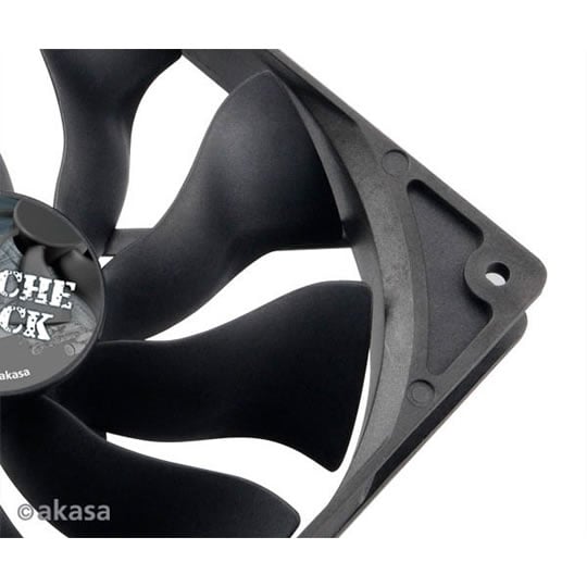 14cm Black Case Fan Akasa Black APACHE AK-FN062 : image 2