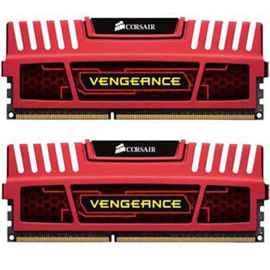 Corsair Memory Vengeance Red 8GB DDR3 1600 MHz CAS 7 XMP Dual Channel Desktop Sandybridge : image 1