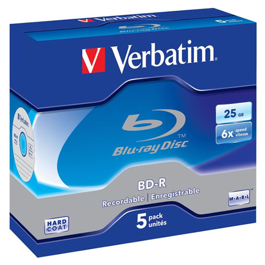 Verbatim 43715 BDR 25GB 6x Speed Media 5pcs Jewel Case : image 1