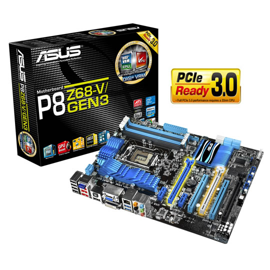 ASUS P8Z68-V/GEN3 Intel Z68 Socket 1155 Motherboard : image 1