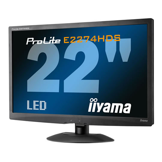 22" IIyama E2274HDS LED Full HD Monitor DVI/HDMI : image 1