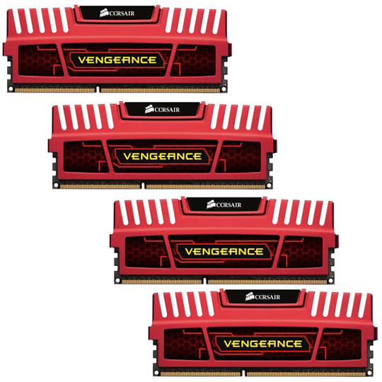 Corsair X79 Memory Vengeance Red 32GB DDR3 1866 MHz CAS 10 XMP Quad Channel Desktop : image 1