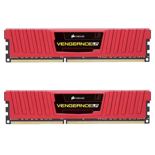 Corsair Memory Vengeance Red Low Profile 8GB DDR3 1866 MHz CAS 9-10-9-27 Dual Channel Desktop : image 1