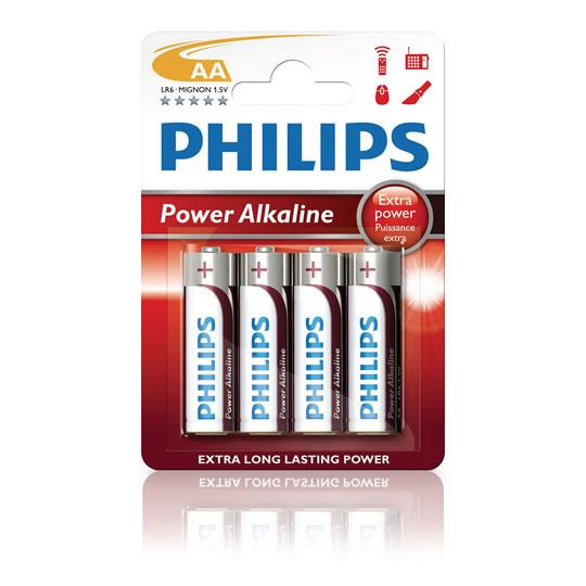 Philips LR64PB/10 AA Batteries 4 Pack Extra Power Alakaline 1.5v : image 1