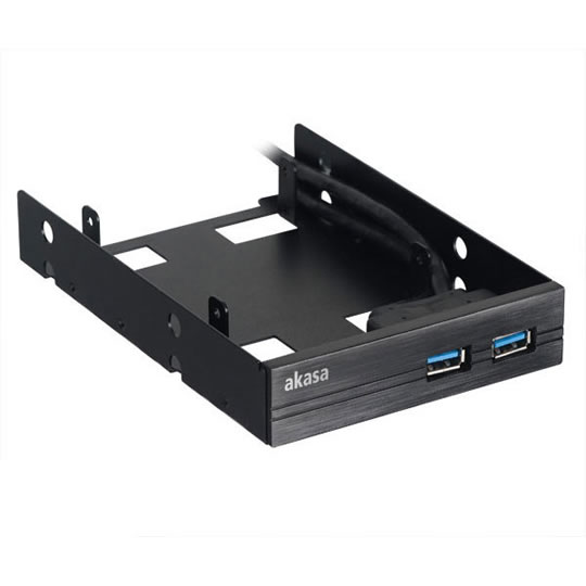 2.5" SSD & HDD Front Bay adapter with x2 USB 3.0 Ports via Motherboard Header : image 1