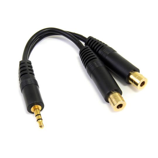 StarTech 3.5mm Male to 2x 3.5mm Female from Startech MUY1MFF : image 1