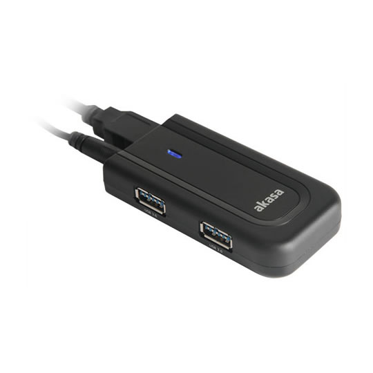 USB 3.0 Hub USB /  Mains powered (AC included) AK-HB-06BKCM from AKASA : image 2