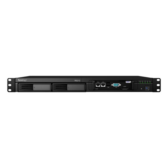 1u NAS server with 2 SATA bays 1.6GHz CPU, 256Mb DDR3, 2x Gbit Lan, 2x USB, 1x eSATA Synology RS212 : image 2