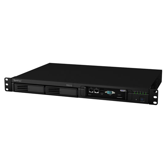 1u NAS server with 2 SATA bays 1.6GHz CPU, 256Mb DDR3, 2x Gbit Lan, 2x USB, 1x eSATA Synology RS212 : image 3