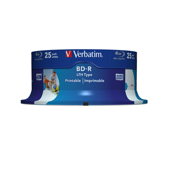43771 BD-R SL LTH Type 25GB 6x Wide Printable 25 Pack Spindle from Verbatim : image 2
