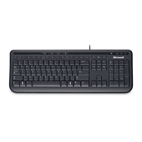 MS Wired Keyboard 600 Spill Resistant Black Keyboard USB Multimedia : image 1