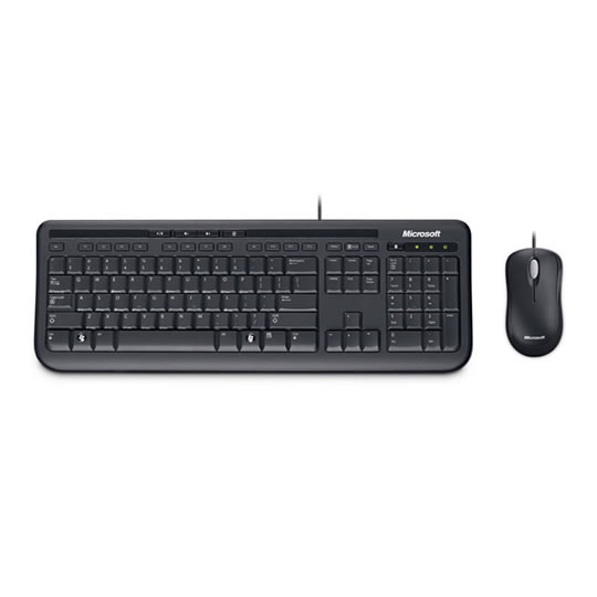 Microsoft Wired Desktop 600 Keyboard & Mouse Black : image 1