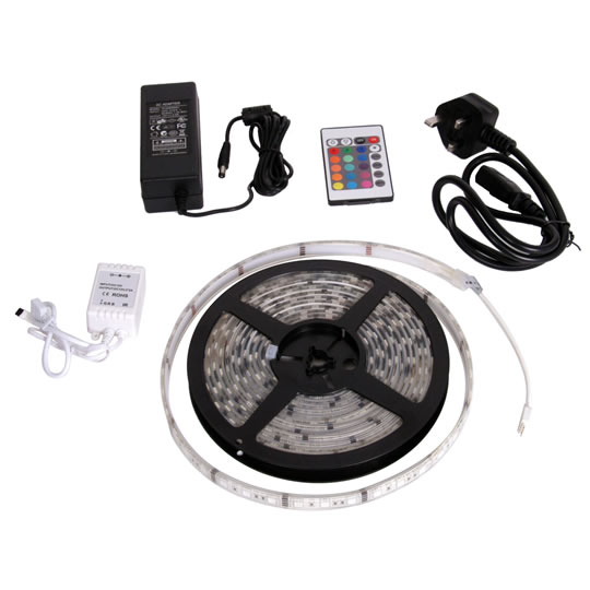 YYC RGB 5m Strip Light kit. 60 LED/m, IP68 with Remote : image 1