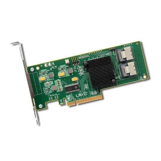LSI SAS 9211-8I KIT - 8-Port Int, 6Gb/s SATA + SAS LN43389