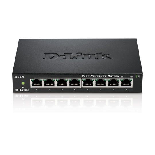 D-Link 8 port standard Desktop 10/100 Metal Switch DES-108/B : image 3