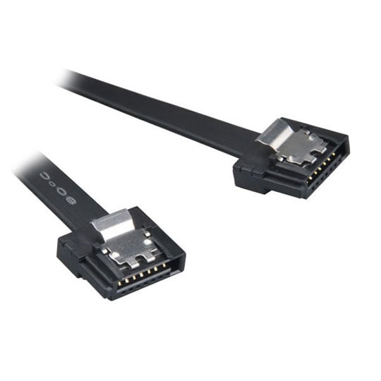 Akasa PROSLIM 50cm SATA 3 Flat Extension Cable - Black