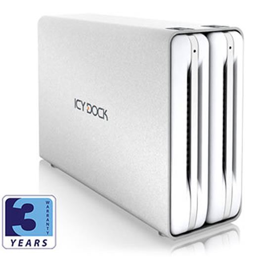 Icy Dock MB662USEB-2S-1 Dual bay 1394b, eSATA & USB 2.0 RAID Enclosure : image 1