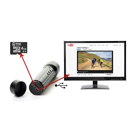 Storage Options Bike Camera with IR Day/Night 4GB Micro SD Storage + LED Torch : image 3