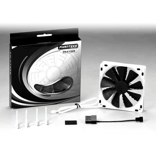 Phanteks PH-F120S_BK, 120mm Premium Fan White/Black : image 4