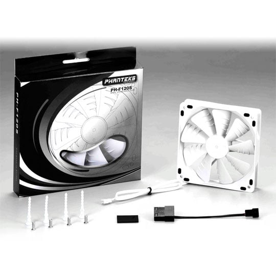 Phanteks PH-F120S, 120mm Premium Fan White/White : image 4