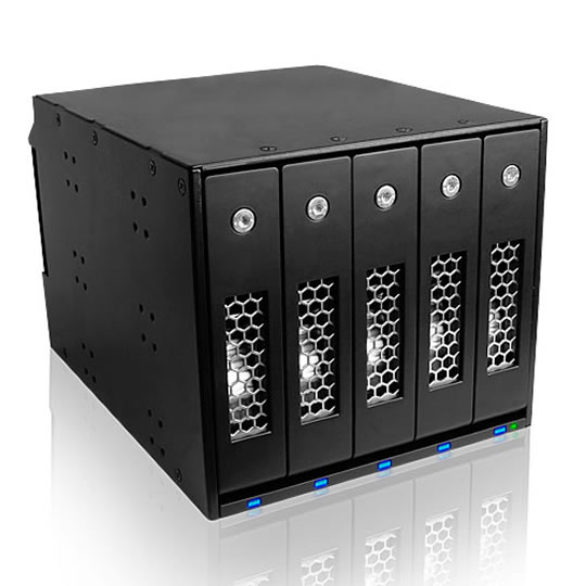 Icy Box IB-545SSK Tray less 5 Bay Back plane for 3.5" SATA/SAS into 3 x 5.25" Bays : image 1