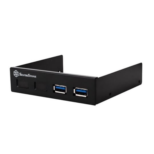 Silverstone Internal PCIe Extension Card USB 3 Black with 3.5" 2 Port I/O Bay : image 3