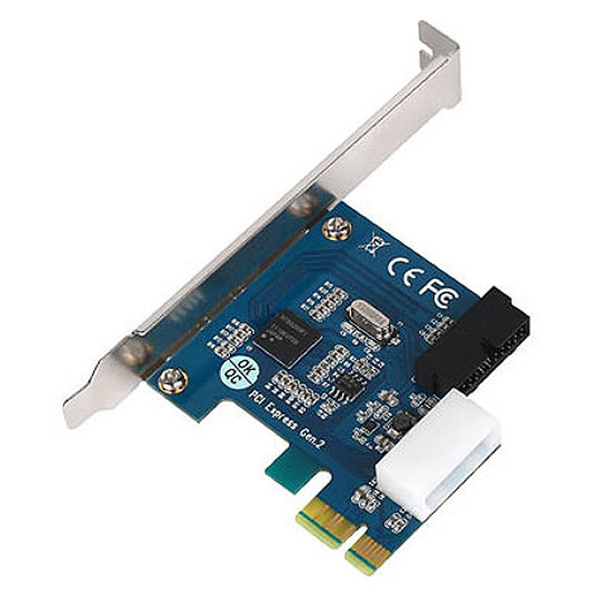 Silverstone Internal PCIe Extension Card USB 3 Silver with 3.5" I/O 2x USB 3.0 Ports : image 1
