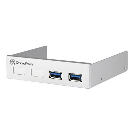 Silverstone Internal PCIe Extension Card USB 3 Silver with 3.5" I/O 2x USB 3.0 Ports : image 2
