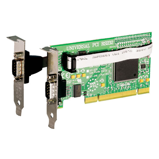 Brainboxes IS-250  Intashield Low Profile PCI 1 + 1 x RS232 Serial Card : image 1