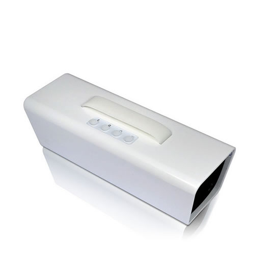 Bluetooth Portable Speaker White Rechargable Battery Powered : image 1