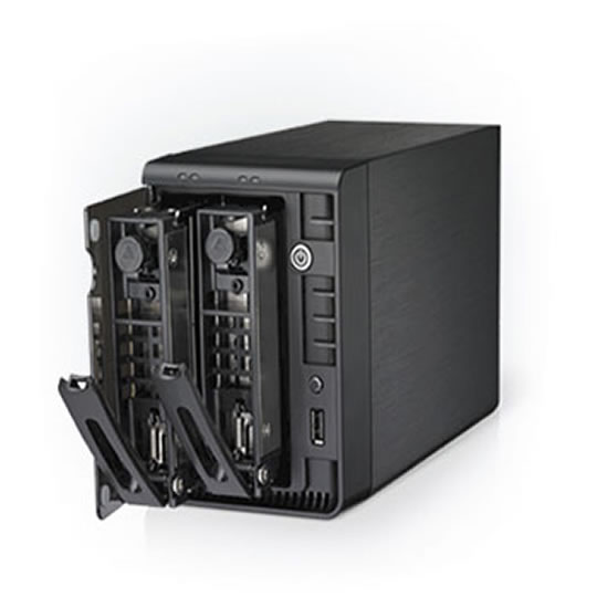 Compro RS2212 NVR Dual Bay SATA 3TB with PoE & 2x Gigabit Ethernet