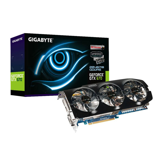 Gigabyte GeForce GTX 670 Windforce 3X NVIDIA Graphics Card 2GB LN44995 GVN670OC2GD SCAN UK