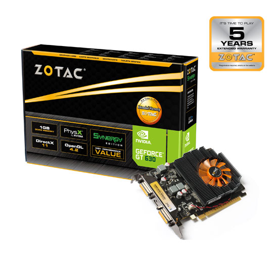 Zotac GeForce GT 630 Synergy Graphics Card - 1GB : image 1