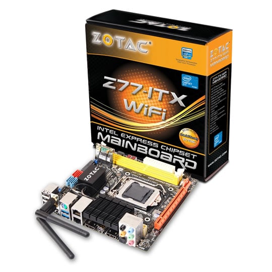 Zotac Z77ITX-A-E Intel Z77 Socket 1155 Mini ITX Motherboard : image 1